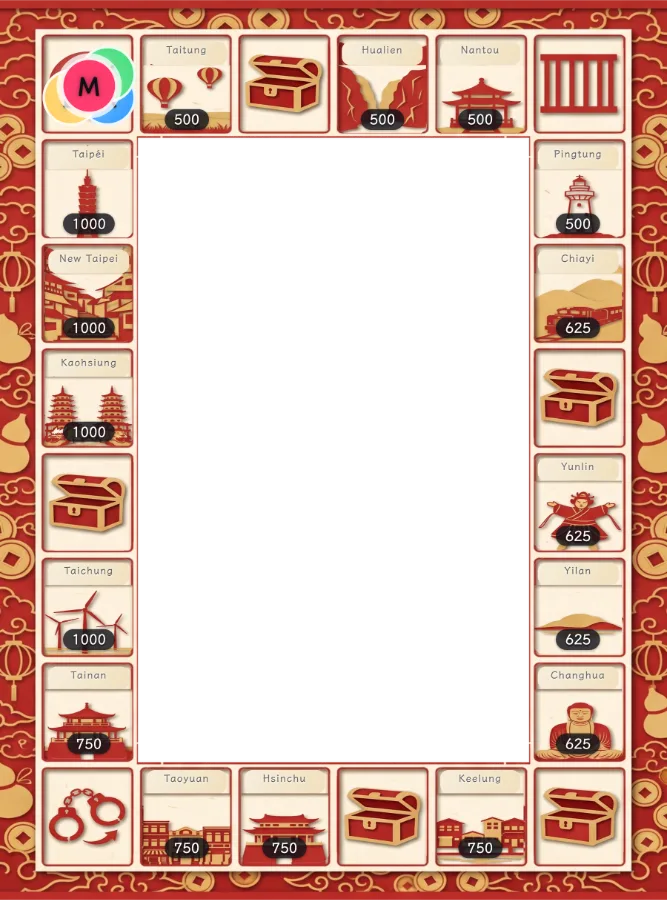 Tablero de Monopoly — Lanza los dados, junta fondos para comprar terrenos y saca cartas de destino. Hay siete tableros para elegir.