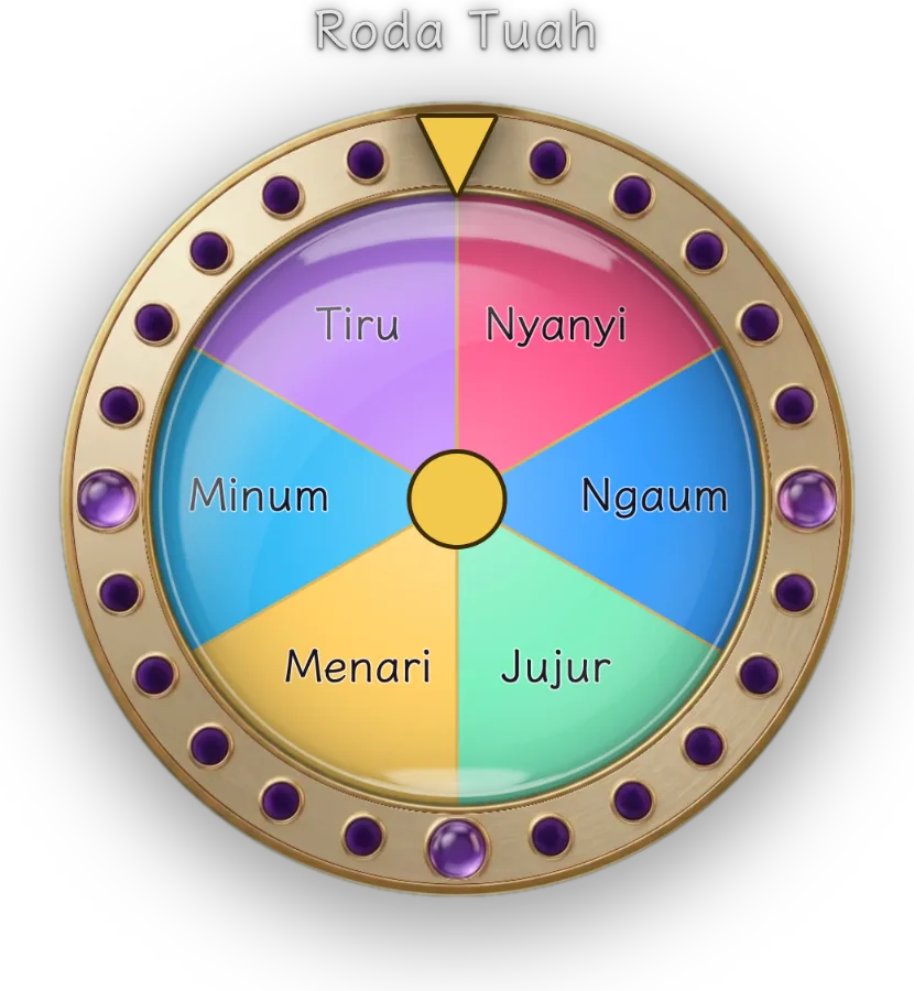 Roda Bertuah / Hukuman — Ada empat gaya: roda, selak kad, tabung tilik dan mesin bola hadiah, dengan peluang yang anda tetapkan. Boleh dijadikan hukuman atau ganjaran.
