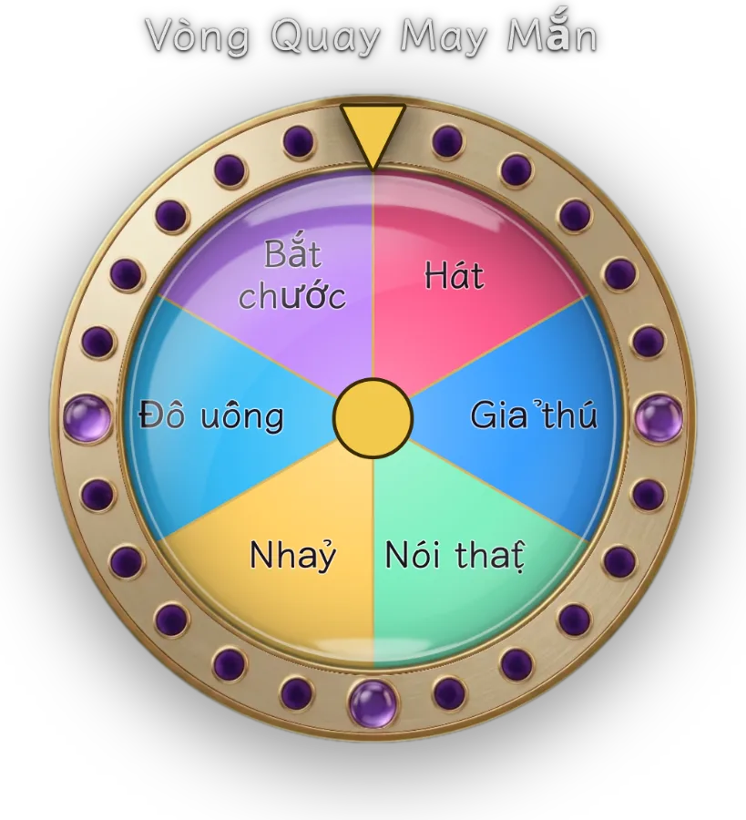 Vòng quay may mắn / phạt — Có bốn kiểu: vòng quay, lật bài, ống xăm và máy bóng. Tỉ lệ do bạn cài. Dùng để phạt hoặc phát quà đều được.